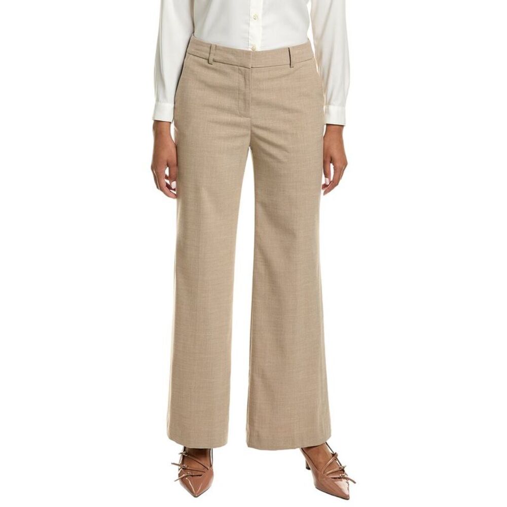 Kenneth Cole Womens  Mid Rise Flare Pant, Brown